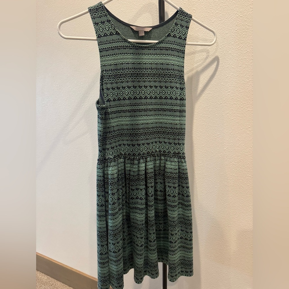 Stylish Green and Black Dress